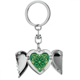 thumbnail image 1 of Verde estilo Patron decorativo de Talavera Llavero de alas de ángel en forma de corazón, 1 of 3