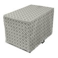 thumbnail image 1 of Victorian Dog Crate Cover, Continuing and Intricate Geometric Shapes Formed in Monochrome Style, Easy to Use Pet Kennel Cover Small Dogs Puppies Kittens, 7 Sizes, Coconut and Dark Grey, by Ambesonne, 1 of 1