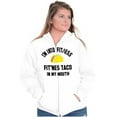 thumbnail image 3 of Im into Fitness Taco In My Mouth Gym Unisex Fleece Graphic Zip Up Hoodie Brisco Brands 2X, 3 of 5
