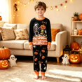 thumbnail image 2 of MEZZALL Boys Halloween Pajama Sets O-Neck Long Sleeve T-Shirts Pants Fall Winter Sleepwear For Toddler 2 Piece Nightwear, 2 of 5