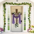 thumbnail image 4 of YWIYIUD 1PC Happy Easter Door Cover Easter Decorations, 71x35 Inch Easter Rabbit Eggs Door Banner Welcome Easter Banner Spring Theme Rabbit Door for Front Door Wall Indoor Outdoor Home Decor, 4 of 5