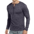 thumbnail image 6 of HAOMEILI Men's Casual Stretchy Slim Fit Long Sleeve Henley Shirt, 6 of 6
