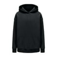 thumbnail image 2 of Women'S Pullover Sweatshirts Casual Long Sleeve Crystal Mesh Back Hoodie with Pocket Black S, 2 of 8