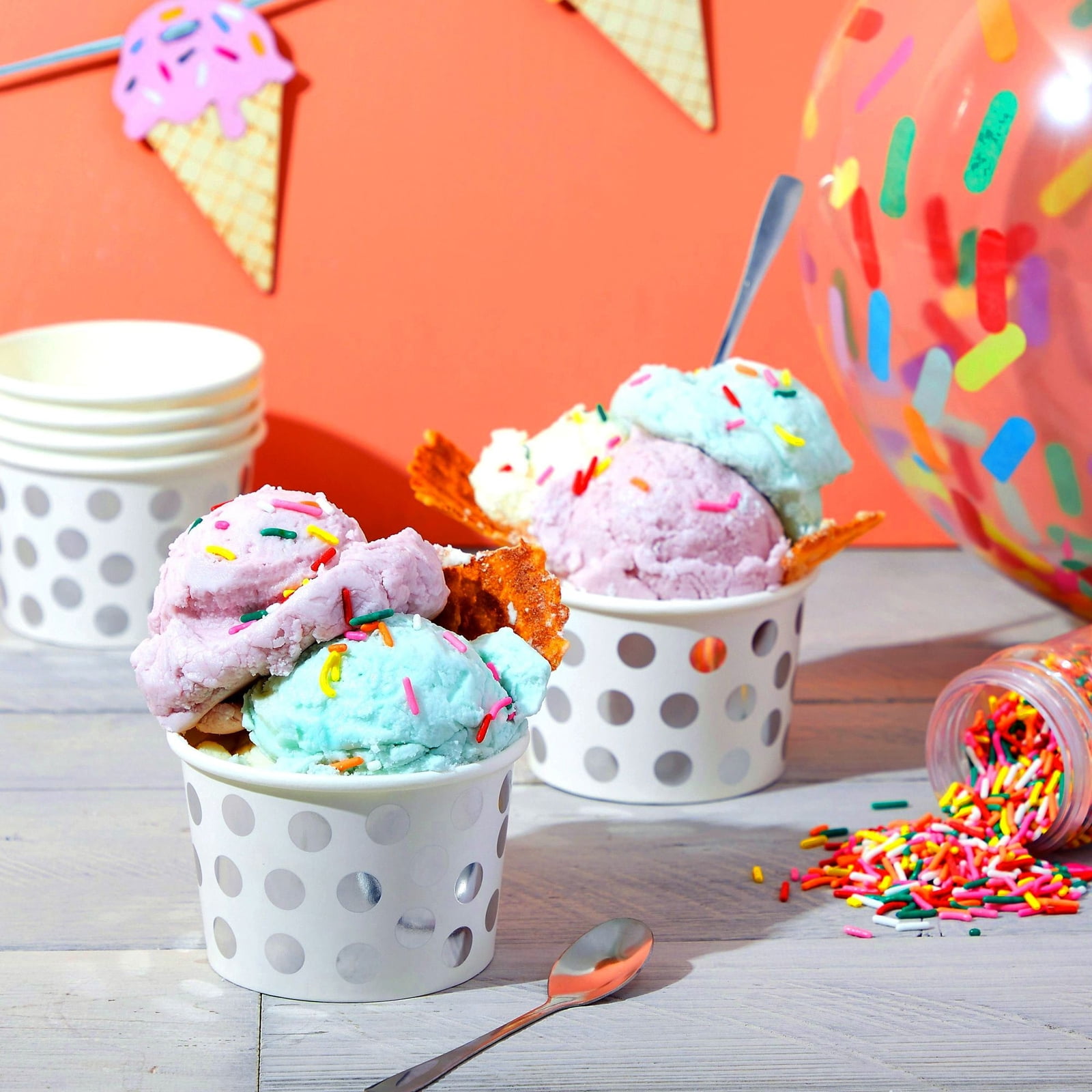 Freezer Paper Ice Cream Cups