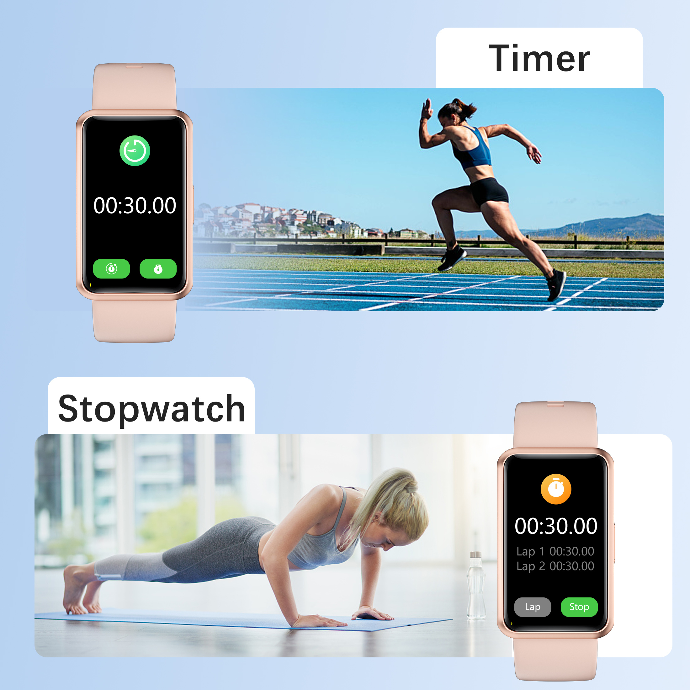 Fitness tracker with timer discount