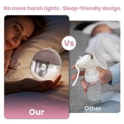 MomMed S33 Hands-Free Wearable Breat Pump with Night Light,Electric Breast Pump with Case, Ultra-Quiet in-Bra Pump,One-Tap Pause, Night Light