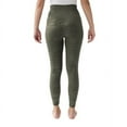 thumbnail image 3 of MUK LUKS Women's Fleece Lined Embossed Leggings-Dark Olive Camo 2X/3X, 3 of 4