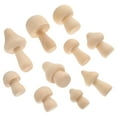 thumbnail image 2 of 10pcs Wooden Mushroom Assortment Unpainted Mushroom Wooden Mushroom Model, 2 of 8