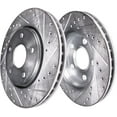 thumbnail image 4 of Detroit Axle - 296mm Front Drilled Slotted Brakes and Rotors Brake Replacement for BMW 525i 528i Fits select: 2003 BMW 525 I AUTOMATIC, 1999 BMW 528 IT AUTOMATIC, 4 of 6