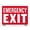 Emergency Exit, variant on BAZIC Beware of Dog Sign 9"X12", Waterproof Indoor Signage, 4-Pack