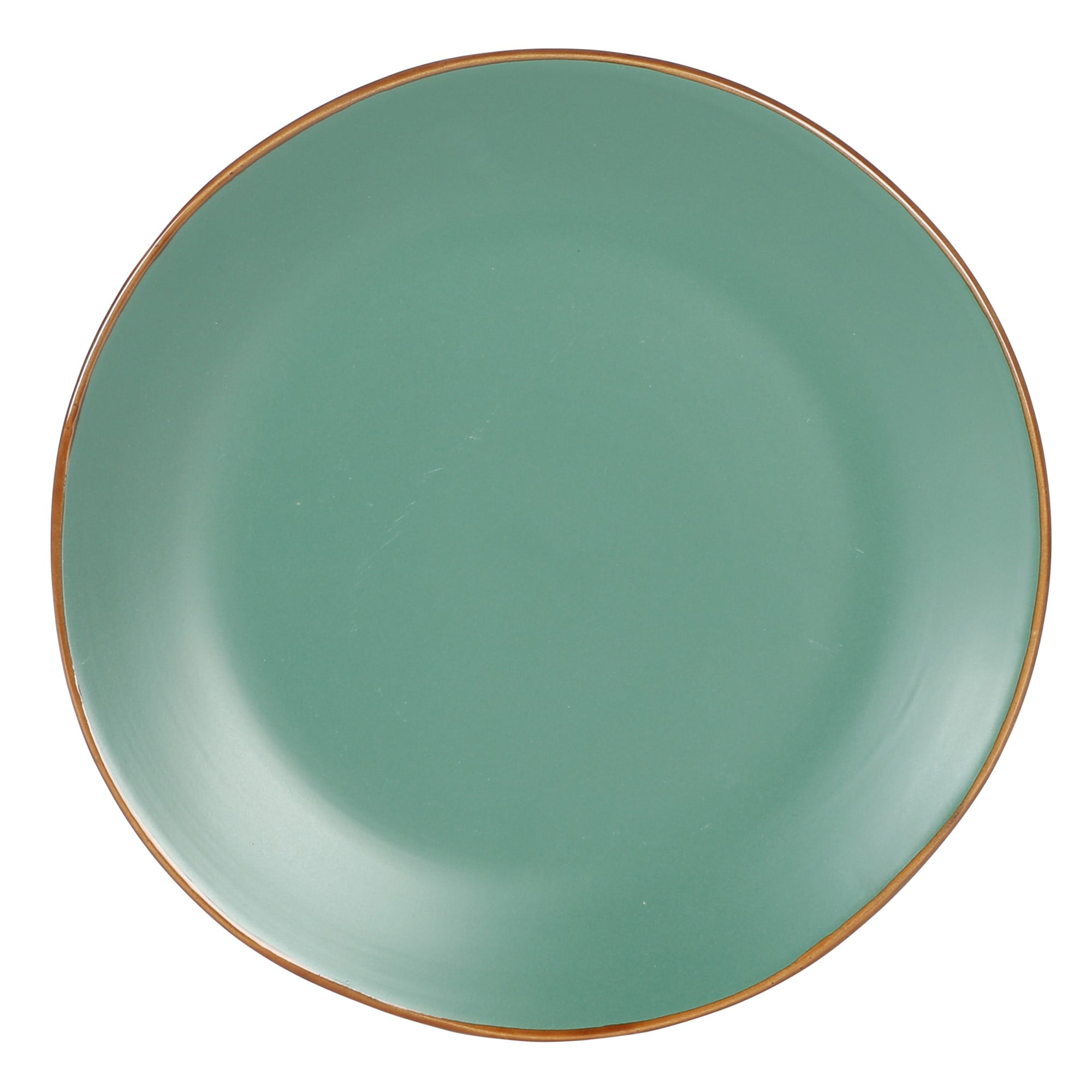 Gibson Home Hazeltine 16 Piece Plates and Bowls Dishes Stoneware Ceramic Dinnerware Set - Green