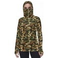 thumbnail image 3 of QIUOMBBP Women's UPF 50+ Sun Protection Hoodie Long Sleeve Ice Silk UV Tshirts with Face Mask & Thumb Holes Summer Loose Lightweight Outdoor Tennis Tops Multicolor L, 3 of 8