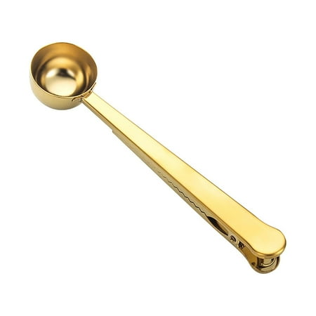 

Clearance！ Bifavgk Coffee Clip Spoon Multifunctional Food Sealing Bag Mouth Clip Spoon Ice Cream Scoop Baby Spoons Gold