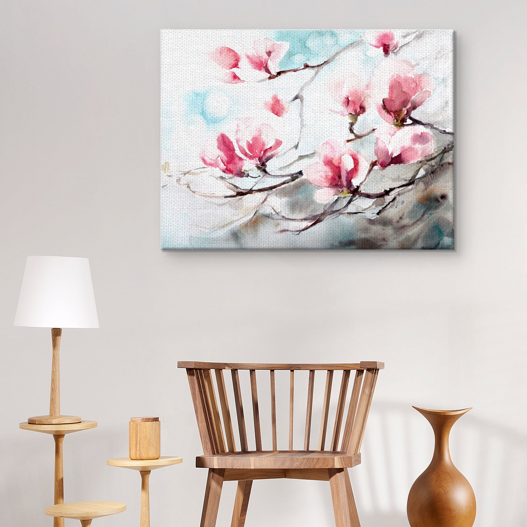 Masterpiece Art Gallery Spring Magnolia Cherry Blossoms By Canotstop Canvas Art Print 30" x 40"