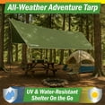 thumbnail image 2 of Wakeman Outdoors 15x12ft Camping Tarp with Poles, Tent or Hammock Rain Fly with UV Protection, Green, 2 of 10