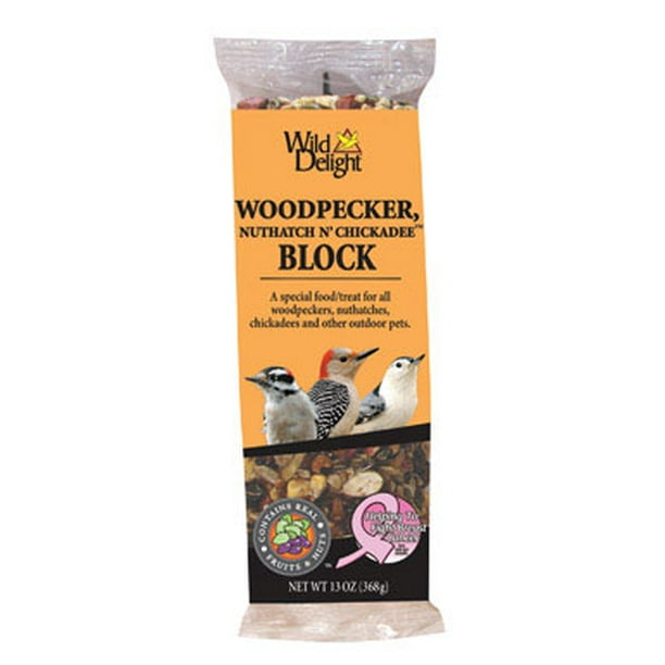 Wild Delight Woodpecker, Nuthatch & Chickadee Bird Food Block Sunflower