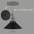 thumbnail image 3 of Kira Home Indie 9" Farmhouse Wall Sconce / Ceiling Light, 2-in-1 Design, Adjustable Head, Antique Brass Accents, 3 of 7