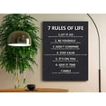 thumbnail image 5 of 7 Rules of Life Wall Art Motivational Poster Printed on Canvas Wall Decor for Living Room Bathroom Size11.5 x 15 Inch - For Bedroom or Home Office Framed Art Decoration Ready to Hang, 5 of 6