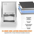 thumbnail image 3 of VEVOR Drop in Ice Chest, 18"L x 12"W x 14.5"H Stainless Steel Ice Cooler, Commercial Ice Bin with Sliding Cover, 40.9 qt Outdoor Kitchen Ice Bar, Drain-pipe and Drain Plug Included, 3 of 9