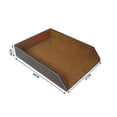 thumbnail image 3 of 3X PU Leather Tray, Document Desk Organizer,Stackable Office File Document Tray Holder (Brown), 3 of 6