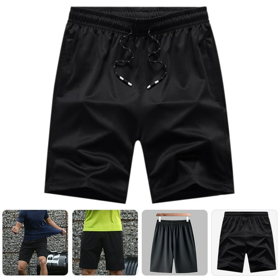 Homoyoyo Men's Hiking Shorts Black Quick Dry Breathable Lightweight Outdoor Shorts for Camping Trekking
