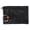 Black, variant on Leather Zipper RFID Coin Pouch Wallet with ID Window & Key Ring
