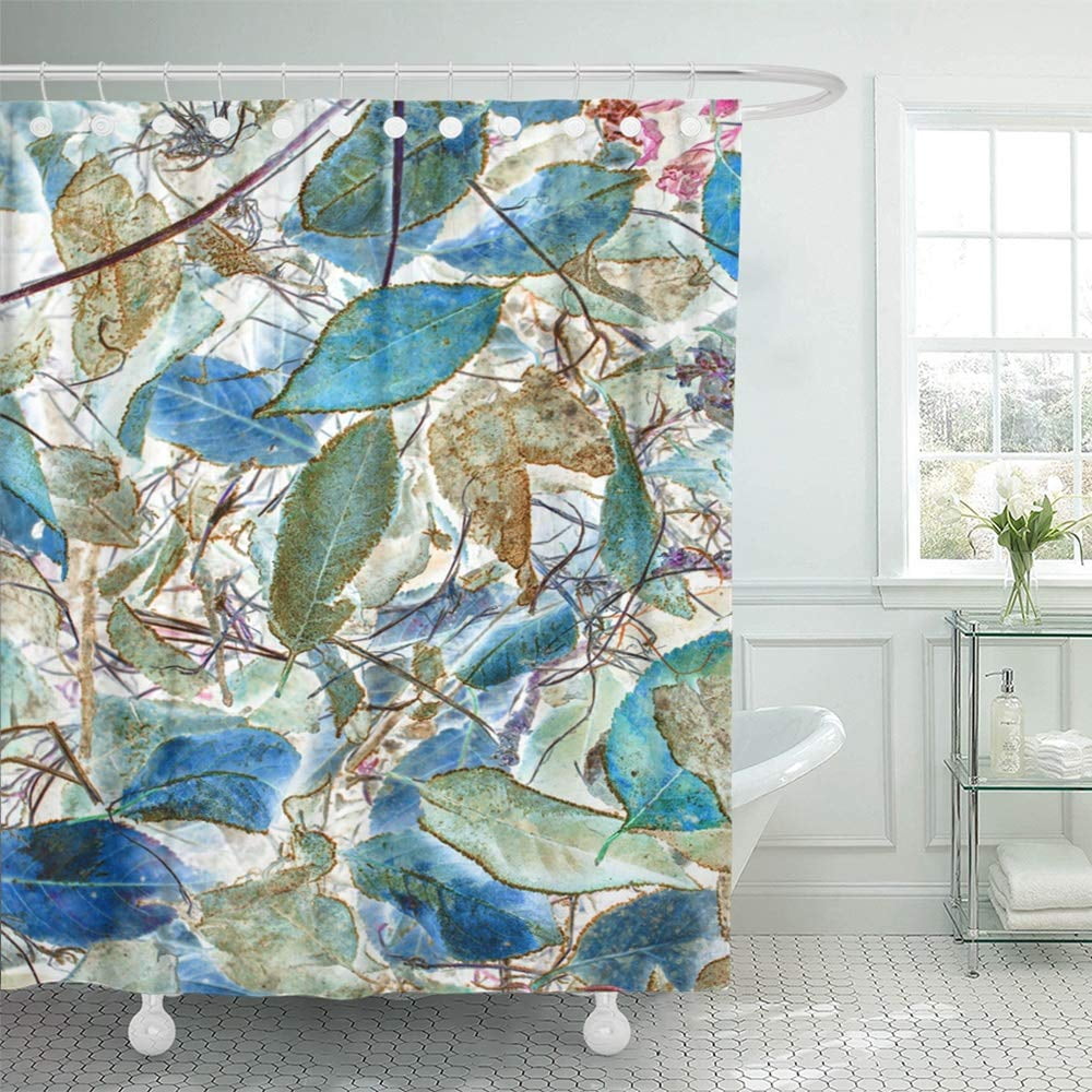 PKNMT Autumn Leaf Foliage Blue and Green Color Effect Nature Concept