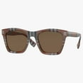 thumbnail image 6 of Burberry BE 4348 Plastic Mens Square Sunglasses Brown Check 52mm Adult, 6 of 6