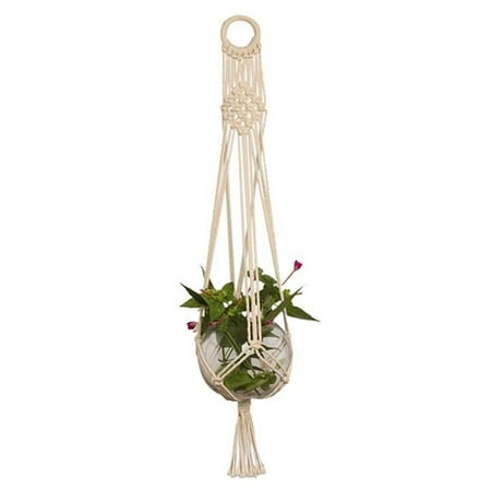 - Pot Holder Macrame Plant Hanger Planter Hanging Basket Jute Rope Braided Craft