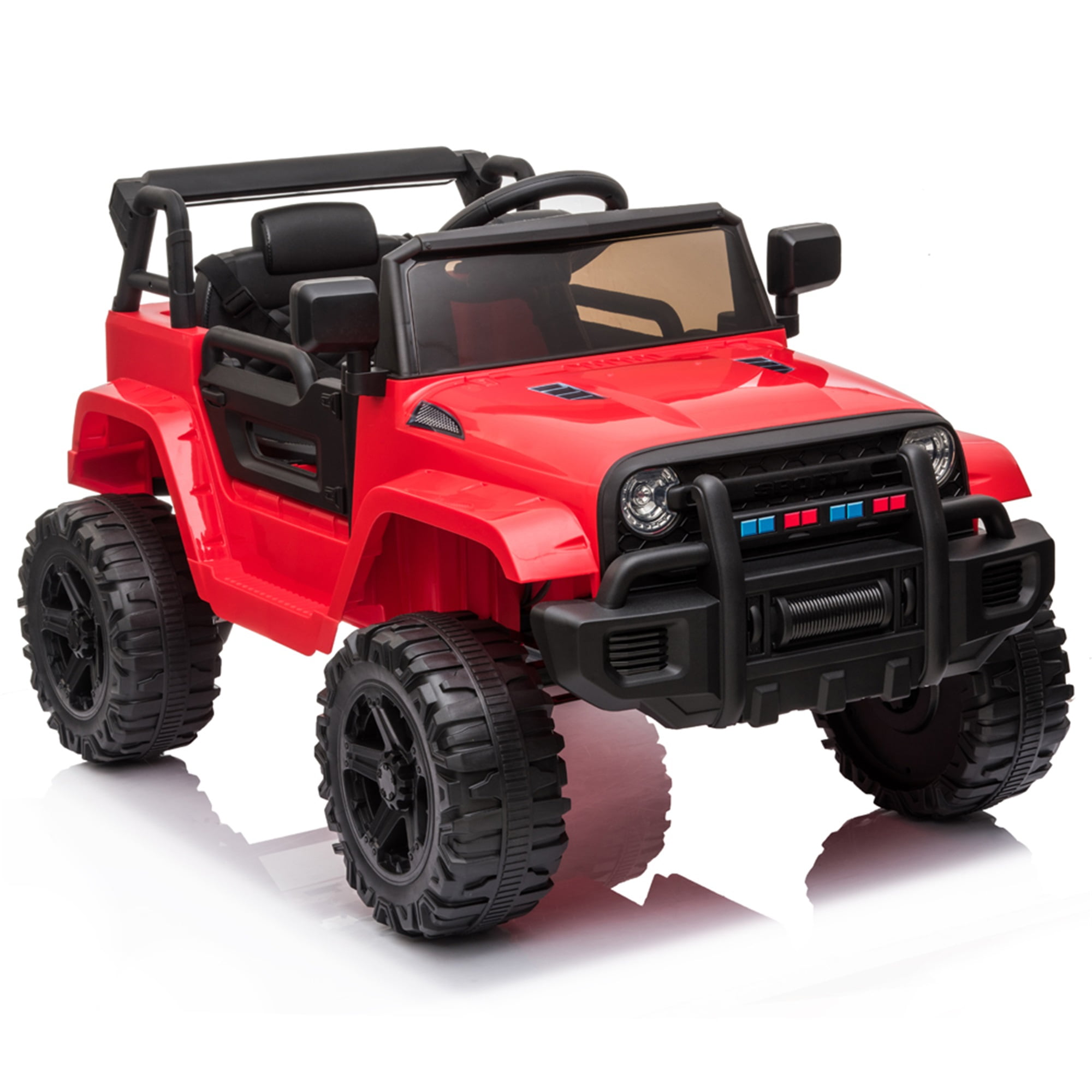 CIPACHO 12V Powered Dual Drive Ride On Car, Electric Kids Car with 2.4G Remote Control, MP3 Player, Radio, USB Port, Red