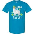 thumbnail image 3 of Inktastic St. Patrick's Day Llama Be Irish with Green Shamrocks T-Shirt, 3 of 5