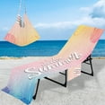 thumbnail image 6 of Tainini Beach Chair Cover with Storage Pockets, Water Resistant for Pool Beach Garden Hotel Sunbathing,29x78in, 6 of 7
