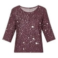 thumbnail image 3 of Bixock Women's Maternity Tops 3/4 Sleeve Pregnant Tops Crew Neck Maternity Blouse Soft Breathable Maternity Shirts Comfortable Maternity Clothings, 3 of 5