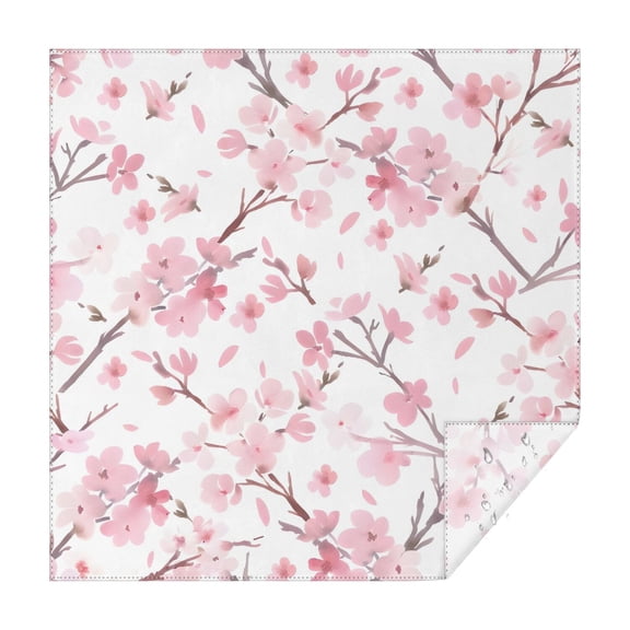 Pioneer Flower Floral Print Pattern Square Tablecloth,Waterproof Square Table Cover,Wipeable Spillproof Washable Table Cover for Home Kitchen Party Decor 42"X42"(107x107cm)