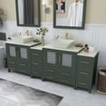 thumbnail image 4 of Vanity Art 84" Double Sink Freestanding Bathroom Vanity Set with Engineered Marble Top and Mirror, 4 of 11