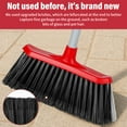 thumbnail image 3 of 2 in 1 Indoor Soft Broom for House Cleaning with Adjustable Handle for Garage Kitchen Hardwood 50.8in Red, 3 of 11
