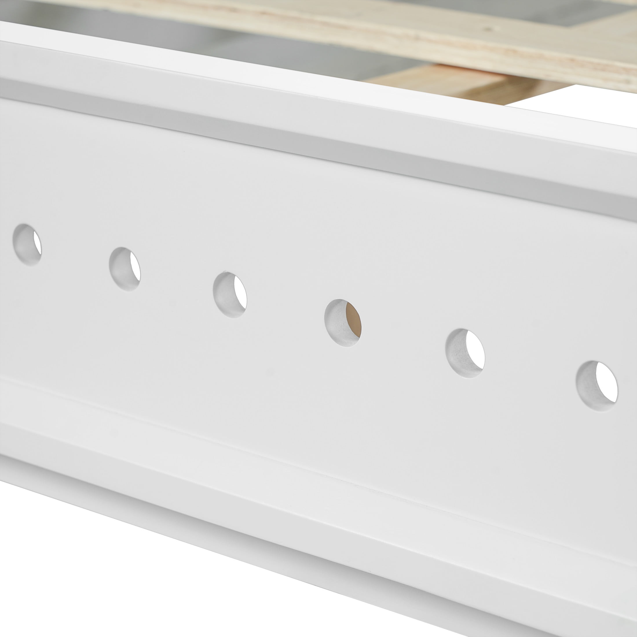 Christopher Knight Home Elegant Wooden Queen Size Bed Frame with Headboard, White