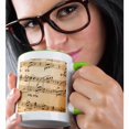 thumbnail image 2 of 3drose, Sheet Music, 11oz Two-tone Green Mug, 2 of 6