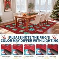 thumbnail image 6 of Washable 4' x 6' Christmas Rugs for Living Room, Soft Non Shedding Carpet with Non Slip TPR Backing, Xmas Printed Mat for Bedroom Dining Room, Red, 6 of 9