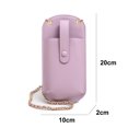 thumbnail image 2 of Bolso pequeño portátil para teléfono móvil, mini bolso de hombro bonito para niña, color morado, 2 of 5