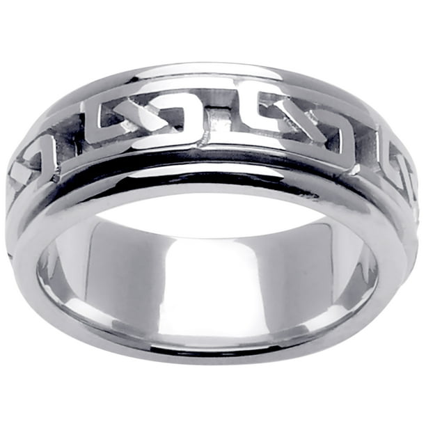 Wedding Rings Depot Platinum Infinity Knot Celtic Comfort Fit Men's