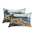 thumbnail image 2 of Beach Queen Size Pillowcase Silky Smooth Finish Anti Wrinkle Design Easy Envelope Closure 20x30in, 2 of 9