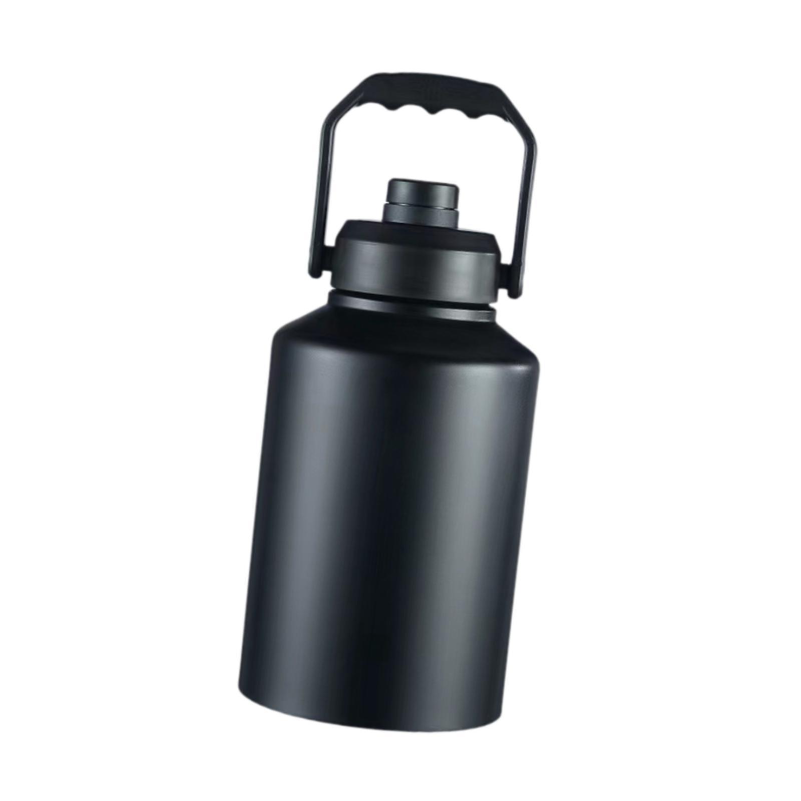 harayaa Insulated Water Bottle Double Vacuum Portable Stainless Steel Reusable Large Black 2L