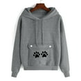 thumbnail image 6 of Womens Funny Cat Hoodies Oversized 3D Graphic Hooded Sweatshirts for Spring Fall Plus Size Pullover Hoodie Top Y2K, 6 of 7