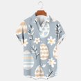 thumbnail image 1 of Blusa y camisa de manga corta con cuello vuelto para hombre, camisa informal de moda para hombre, camisa de manga corta con cuello vuelto, camisa de verano con botones, blusa de poliéster para hombre, 1 of 4