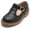 Black, variant on DADAWEN Girl's Mary Jane T-Strap Flats Dress Shoes Princess Shoes School Uniform Shoes Picture Day Shoes Brown 12 Little Kid