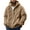 Khaki, variant on Brilliant Mens Jackets with Hoods Big and Tall Fashion V-Neck Pullover Tops Long Sleeve Hooded Blouse Sweatshirt Black M
