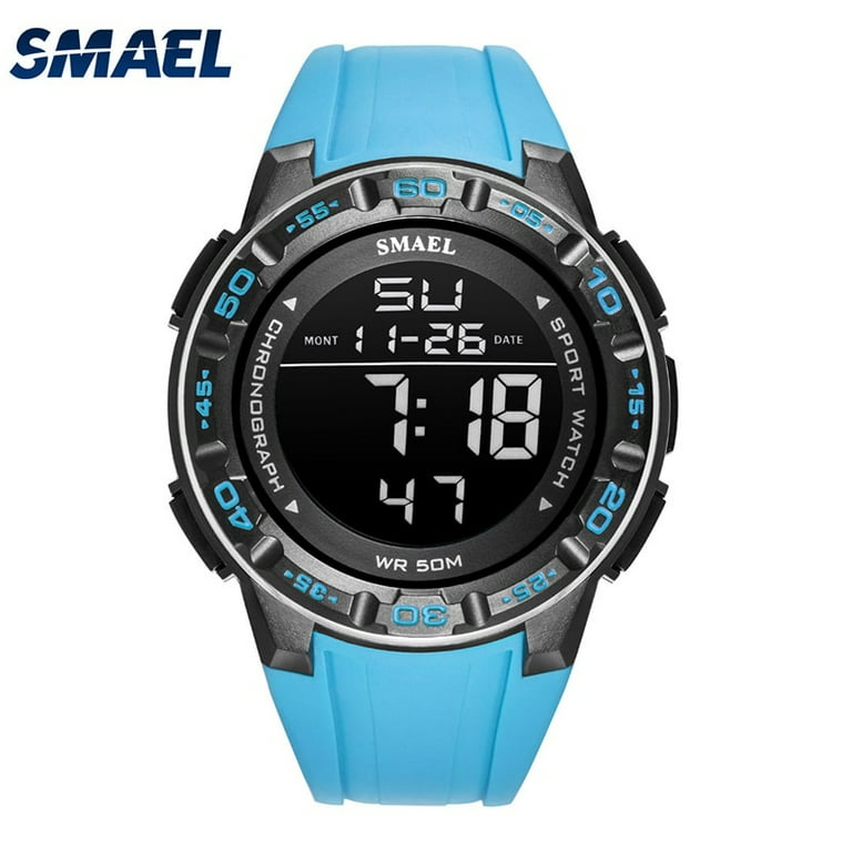 New Watch Digital For Men Smael Luxury Brand Clocks 50m Waterprrof