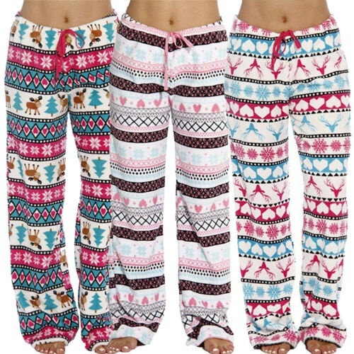 Women's Ladies Pyjamas Pants Wide Leg 