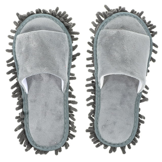 1 par de pantuflas de trapeador unisex, pantuflas de trapeador portátiles y lavables, pantuflas de casa